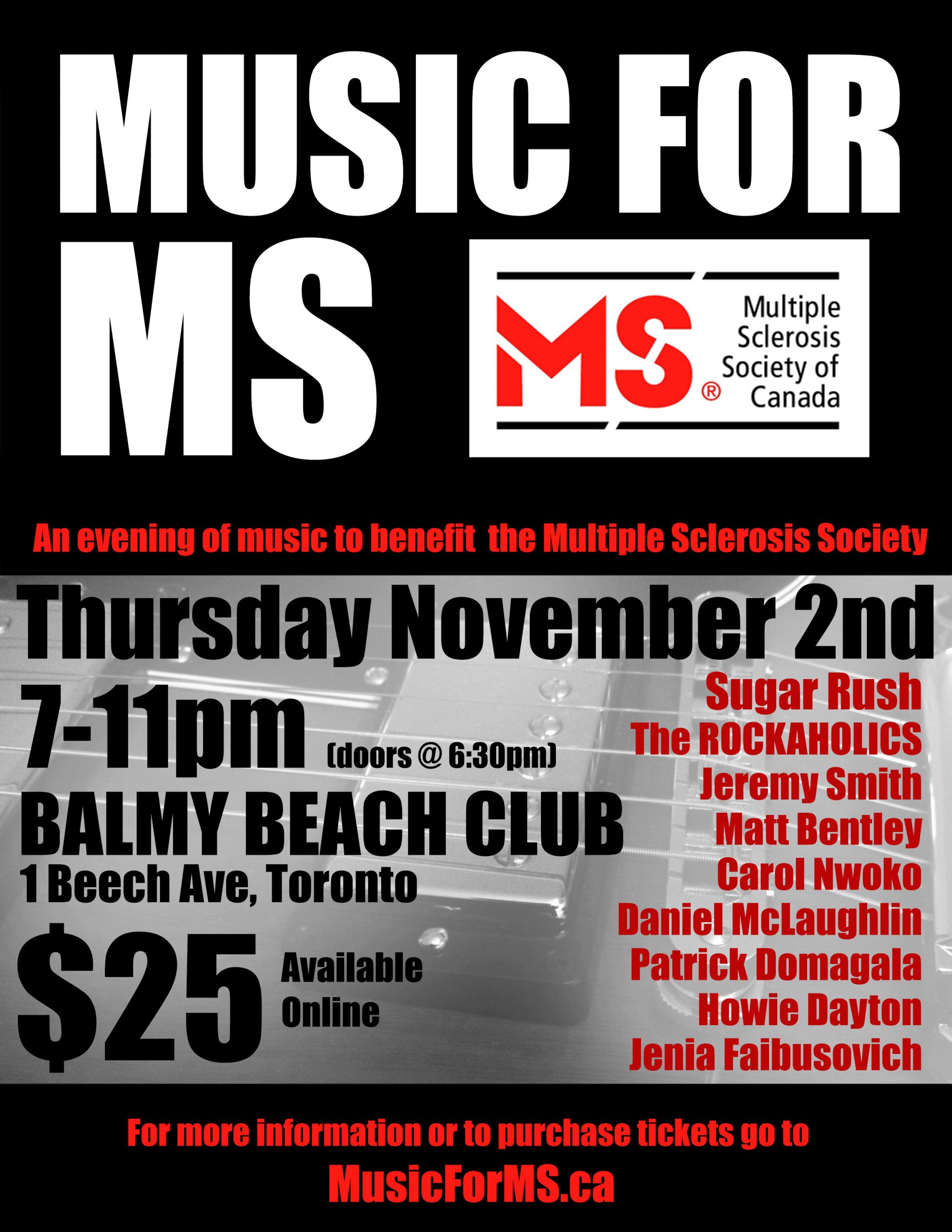 MS Fundraiser Poster. November 2, 2023.